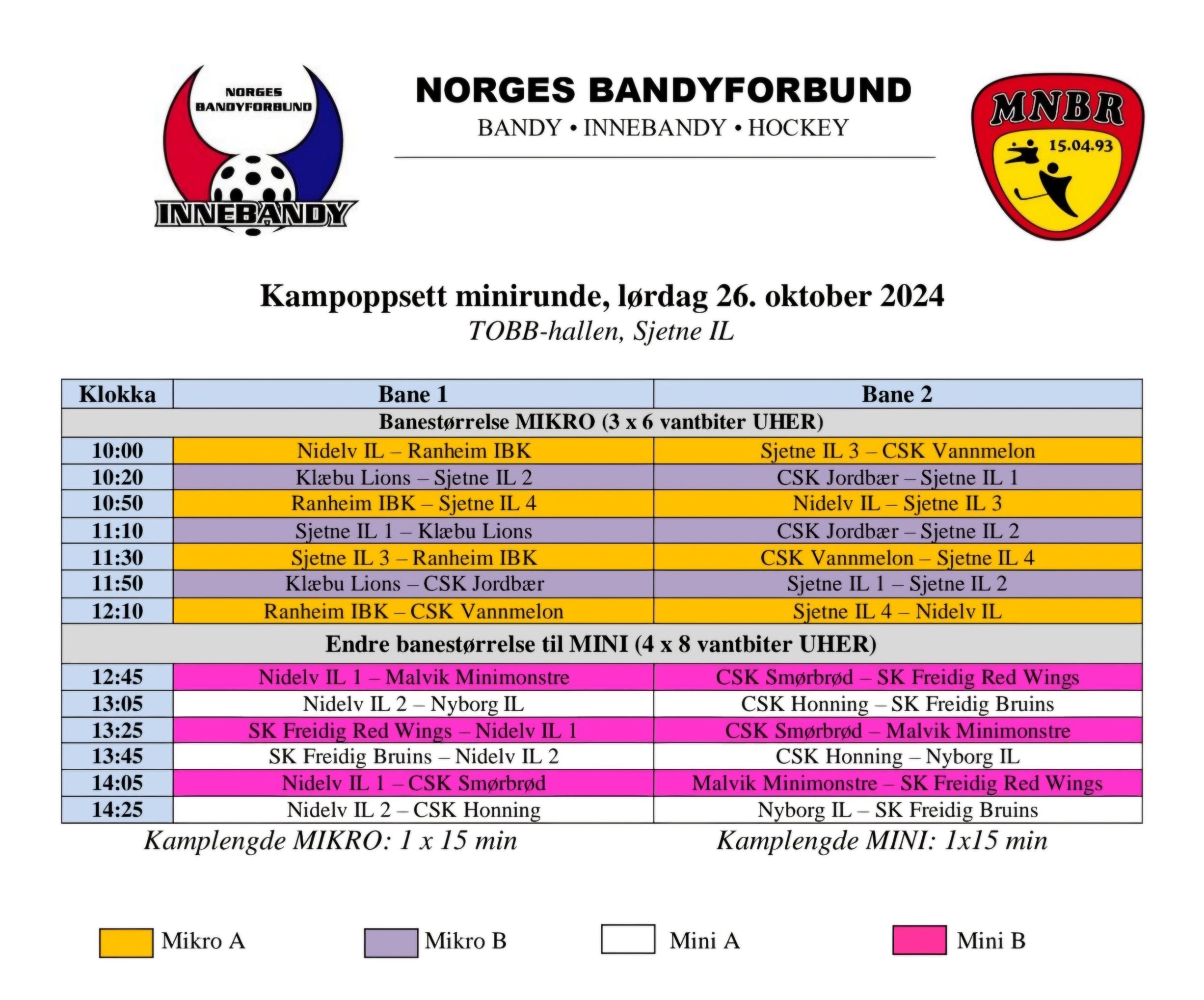 Minirunde lørdag 26.oktober-24